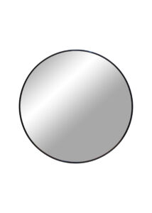 Modern vastag fekete keretes kör tükör Ø60 CM