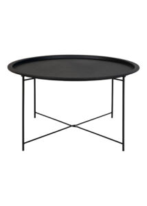 Skandináv fekete fém kisasztal Ø75 cm
