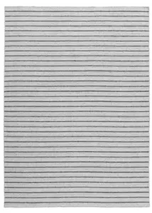 Sötétszürke és ezüst csíkos prémium szőnyeg 200x140 cm