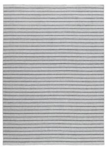 Sötétszürke és ezüst csíkos prémium szőnyeg 200x140 cm