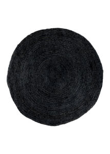 Sötétszürke kör alakú juta szőnyeg Ø180 cm