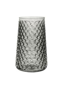 Szürke üveg váza Ø18,5xH30,5 cm
