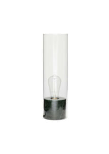 Zöld márvány üveg hengeres asztali lámpa