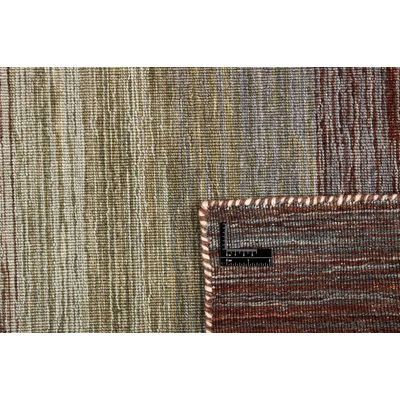Zöld és barna gyapjú kilim szőnyeg 300 x 200 cm