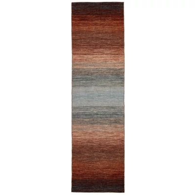 Barna színes gyapjú kilim szőnyeg 300 x 80 cm