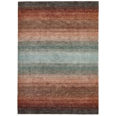 Barna színes prémium gyapjú szőnyeg 90x160 cm