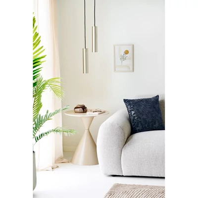 Ezüst színű minimalista függőlámpa 28 cm