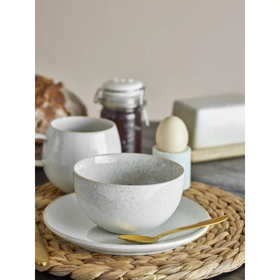 Fehér kerámia 4 személyes étkészlet