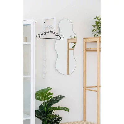 Fehér fém fali fogas