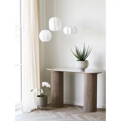 Fehér skandináv stílusú függőlámpa 28 cm
