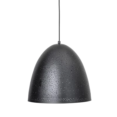 Fekete fém függőlámpa 40 cm