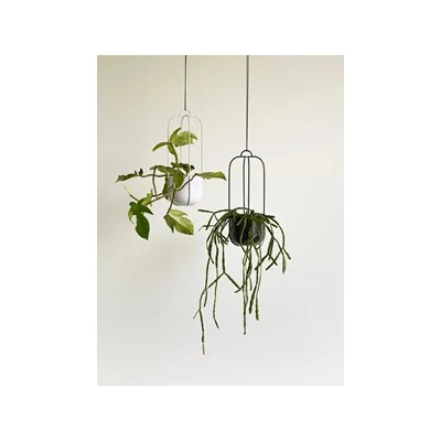 Fekete függő kaspó szett 2 db