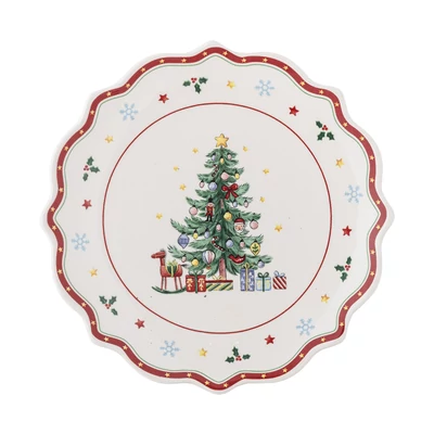 Karácsonyfás kerámia kistányér 6 db