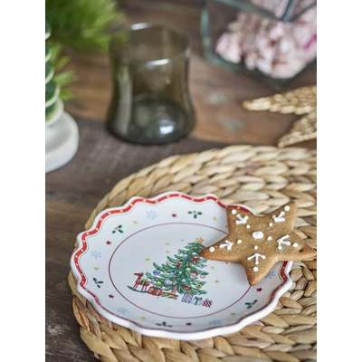 Karácsonyfás kerámia kistányér 6 db