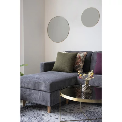 Minimalista sárgaréz keretes kör tükör Ø40 cm