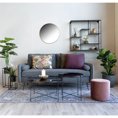 Minimalista sárgaréz keretes kör tükör Ø60 cm