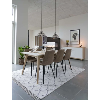 Modern fehér pamut szőnyeg 240x180 cm