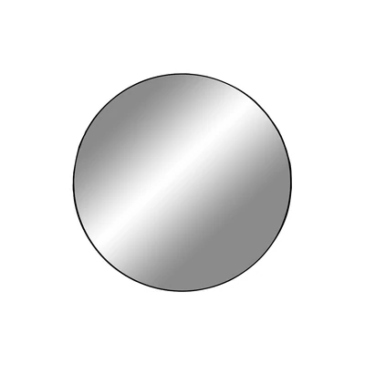 Modern fekete keretes kör tükör Ø40 cm