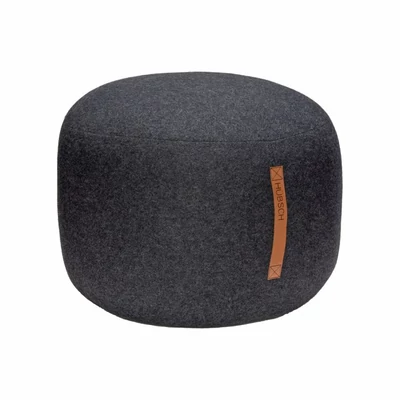 Modern sötétszürke puff ø50 cm