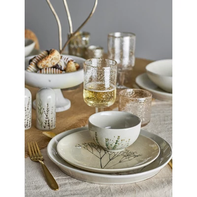 Natúr virág mintás reggeliző szett 4 főre