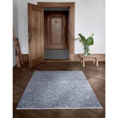 Sötétszürke prémium gyapjú szőnyeg 90x60 cm