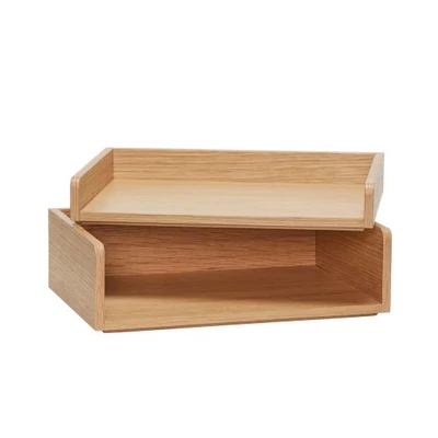 Tölgyfa 2 szintes irattartó