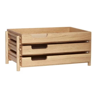 Tölgyfa 3 szintes irattálca