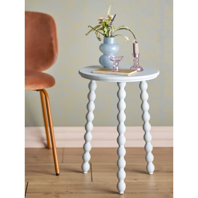 Világoskék fa kisasztal