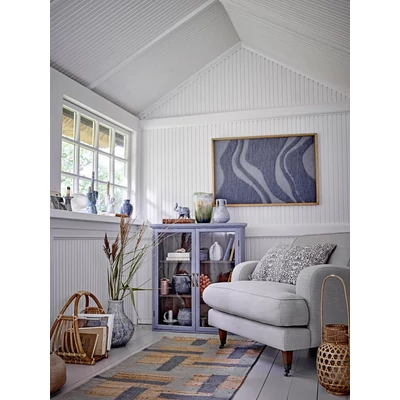 Zöld mintás kézzel szőtt szőnyeg 245x78 cm