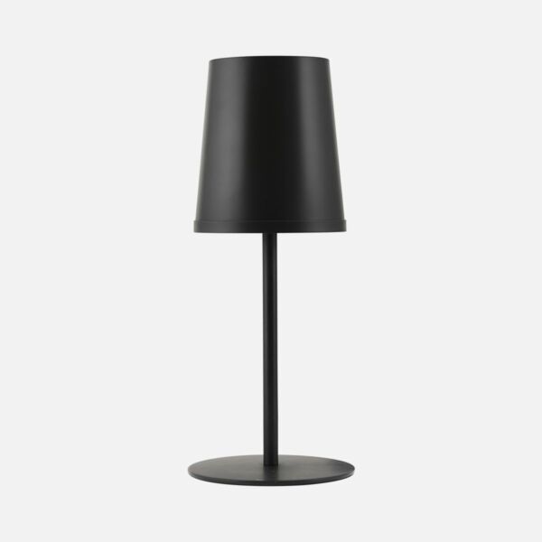 Fekete fém ernyős asztali lámpa