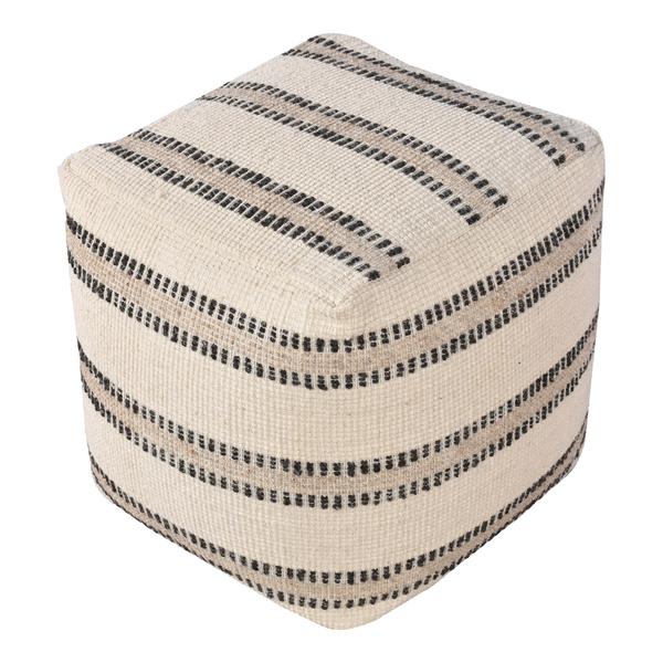 Kézzel szőtt, gyapjú puff 40 cm