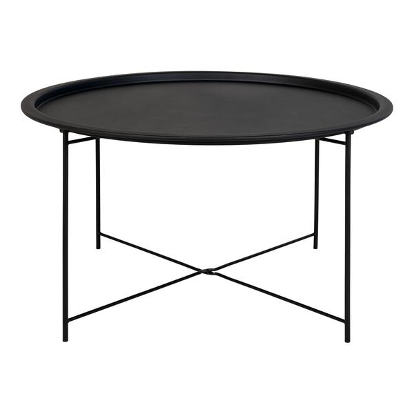Skandináv fekete fém kisasztal Ø75 cm