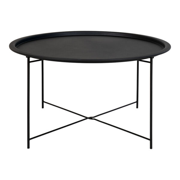 Skandináv fekete fém kisasztal Ø75 cm