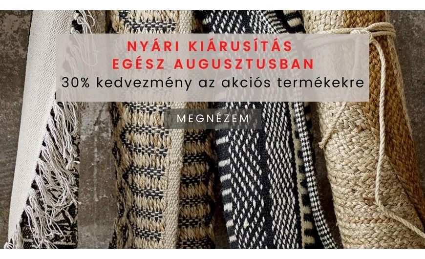 30%-os nyári kiárusítás!