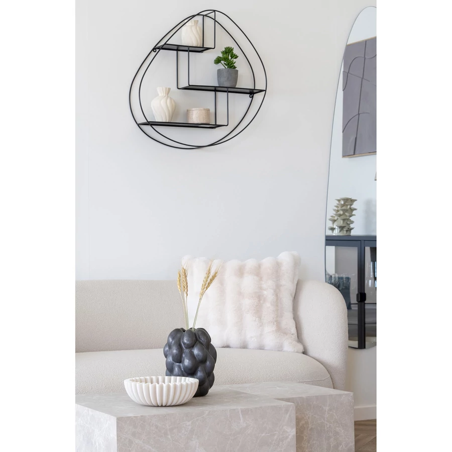 Fehér műszőr díszpárna 45x45 cm 2 db