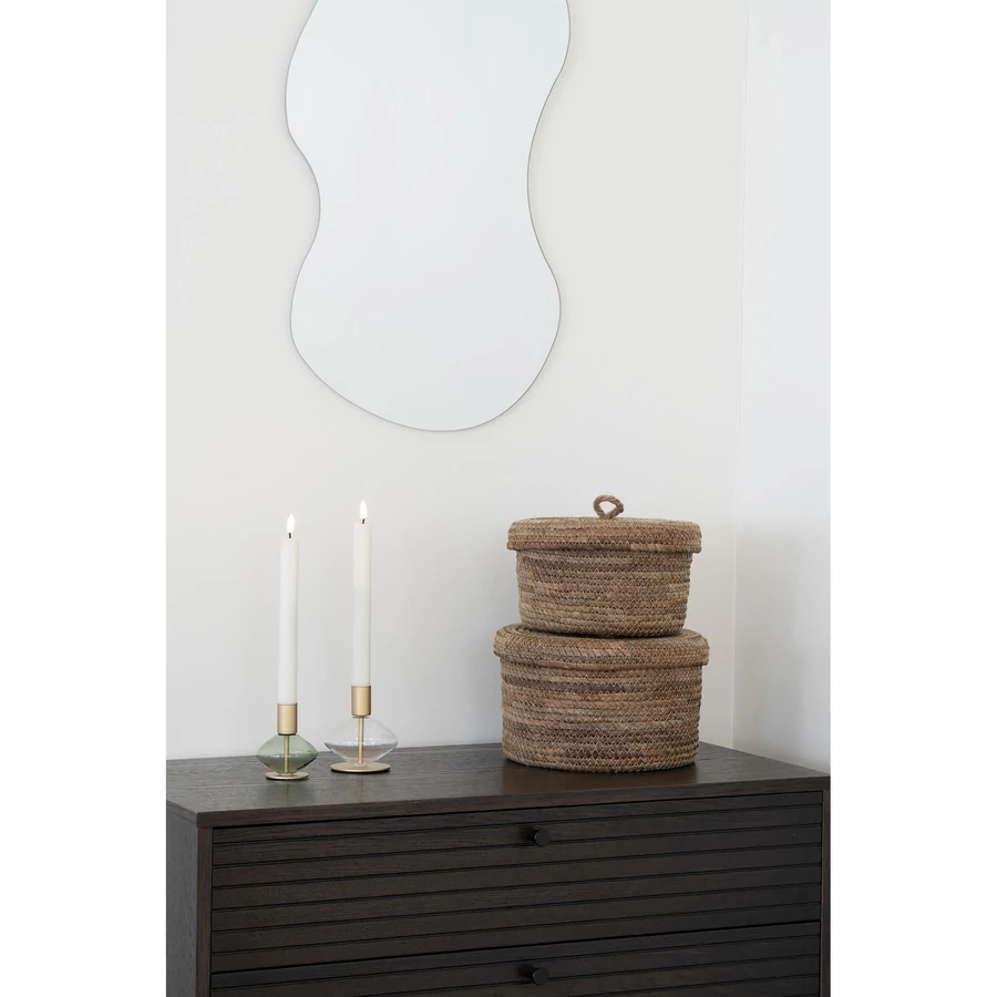 Banánlevélből fonott fedeles kosarak 2 db-os szett