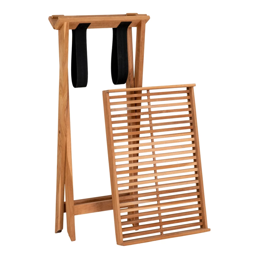 Teakfa tálcás magas asztal