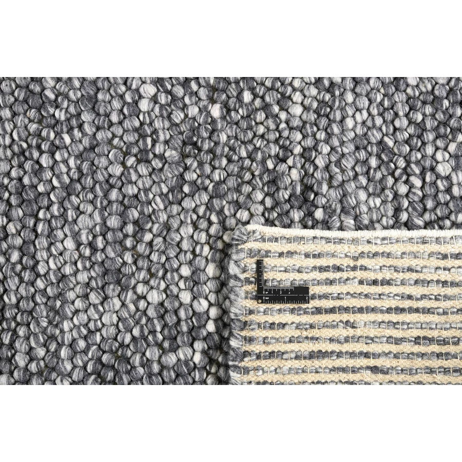 Sötétszürke Drops gyapjú szőnyeg 240 x 170 cm