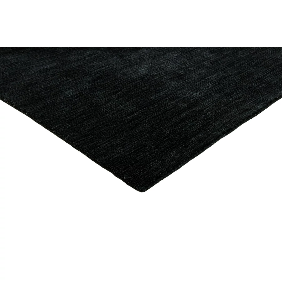 Fekete prémium gyapjú szőnyeg Panorama Uni 350 x 250 cm