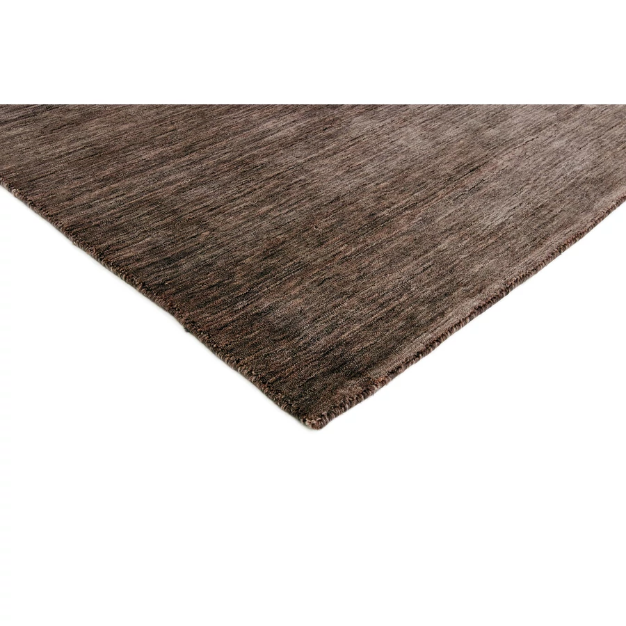 Sötétbarna prémium gyapjú szőnyeg Panorama Uni 90 x 60 cm