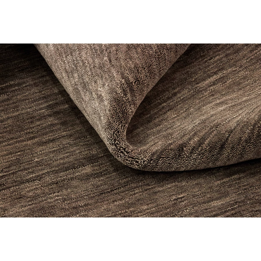 Sötétbarna prémium gyapjú szőnyeg Panorama Uni 240 x 170 cm