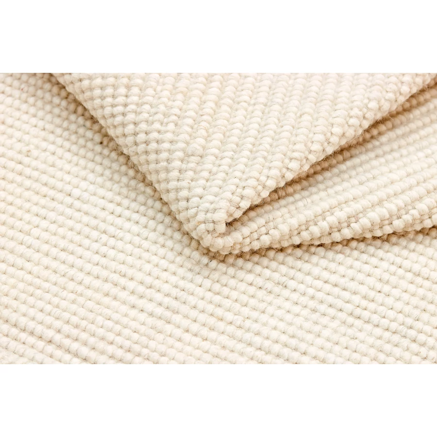Gyapjú szőnyeg fehér Nordic Flair 200 x 80 cm
