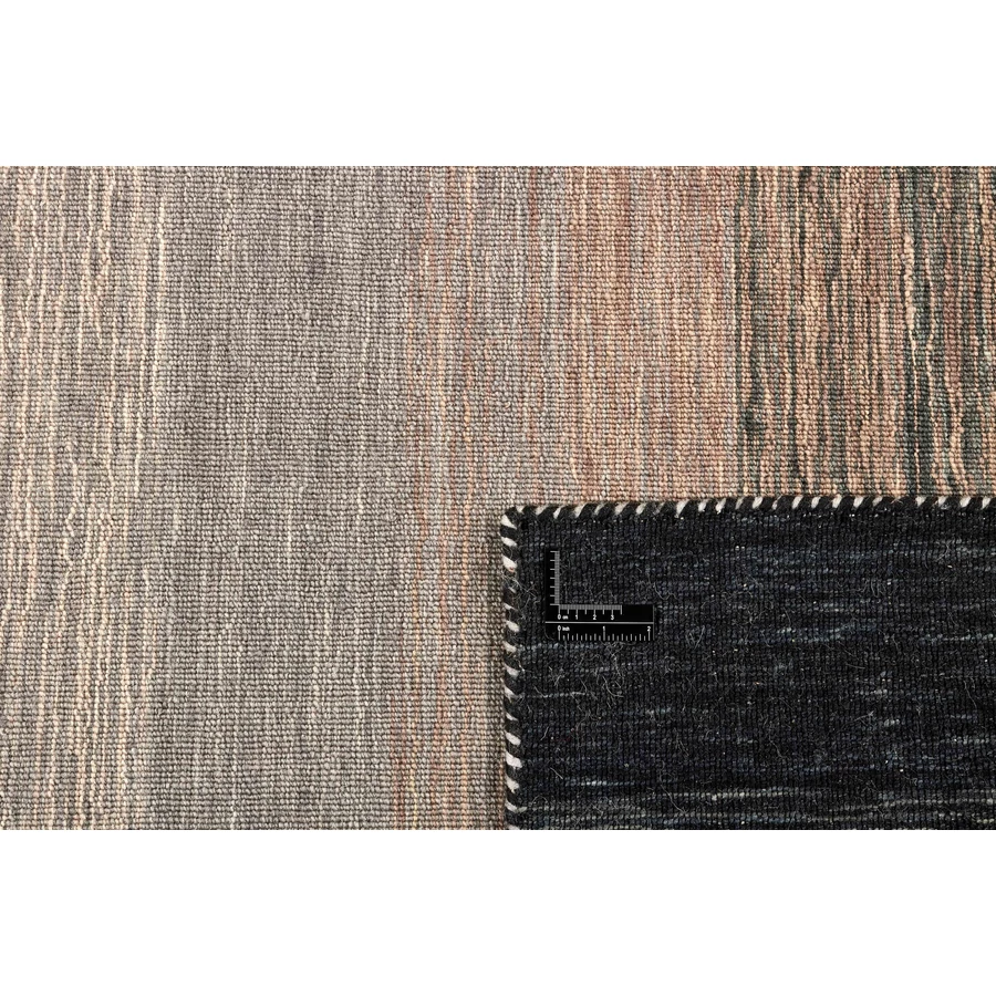 Fekete és szürke gyapjú kilim szőnyeg 200 x 80 cm