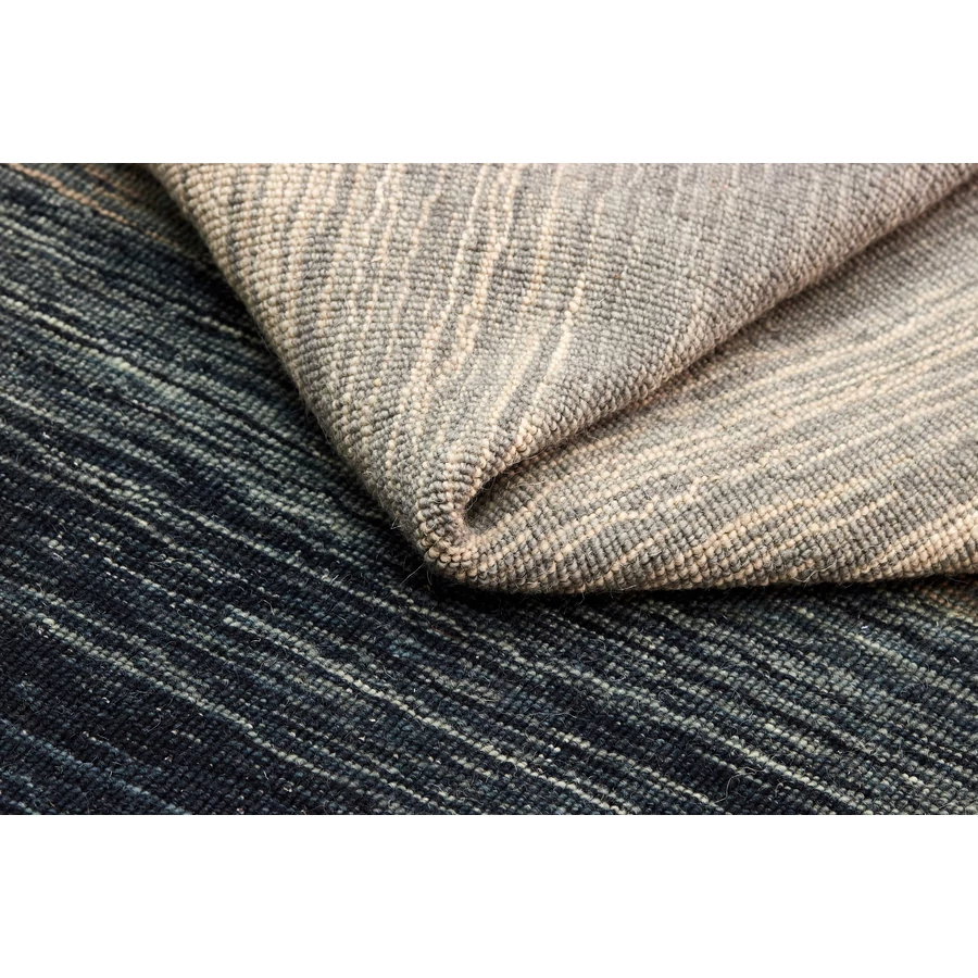 Fekete és szürke gyapjú kilim szőnyeg 300 x 200 cm