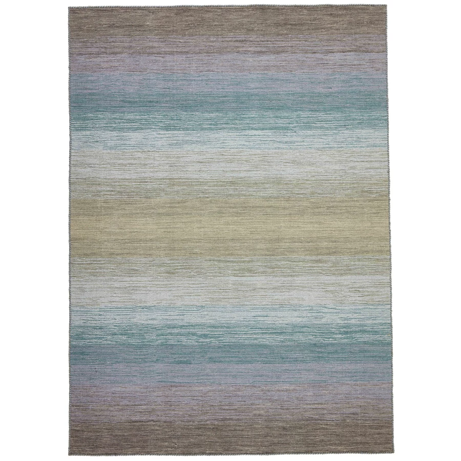 Kék és szürke gyapjú kilim szőnyeg 300 x 80 cm