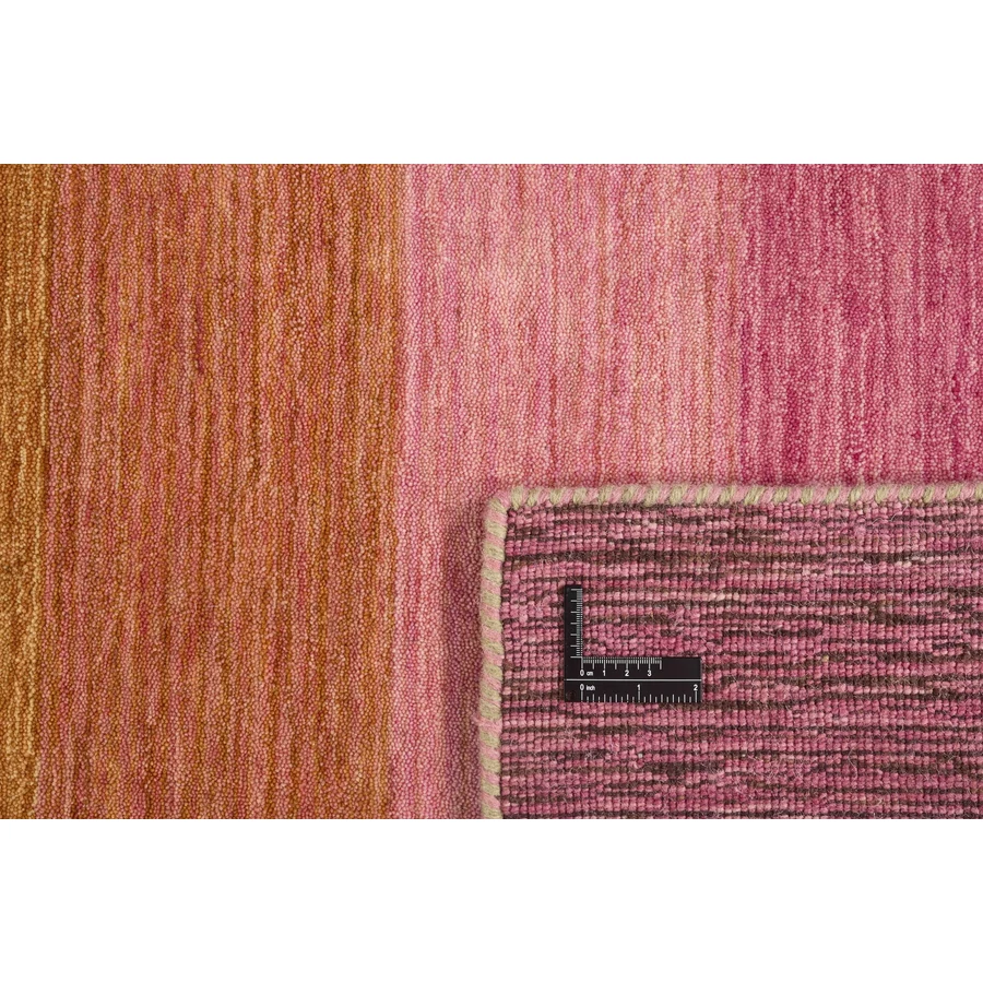 Világos színes csíkos prémium gyapjú szőnyeg 350x250 cm