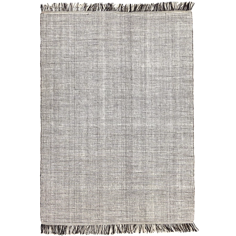 Acélszürke és fehér prémium gyapjú szőnyeg 200x140 cm