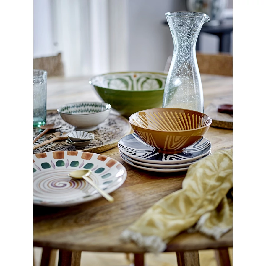 Barna mintás kerámia tál 6 db