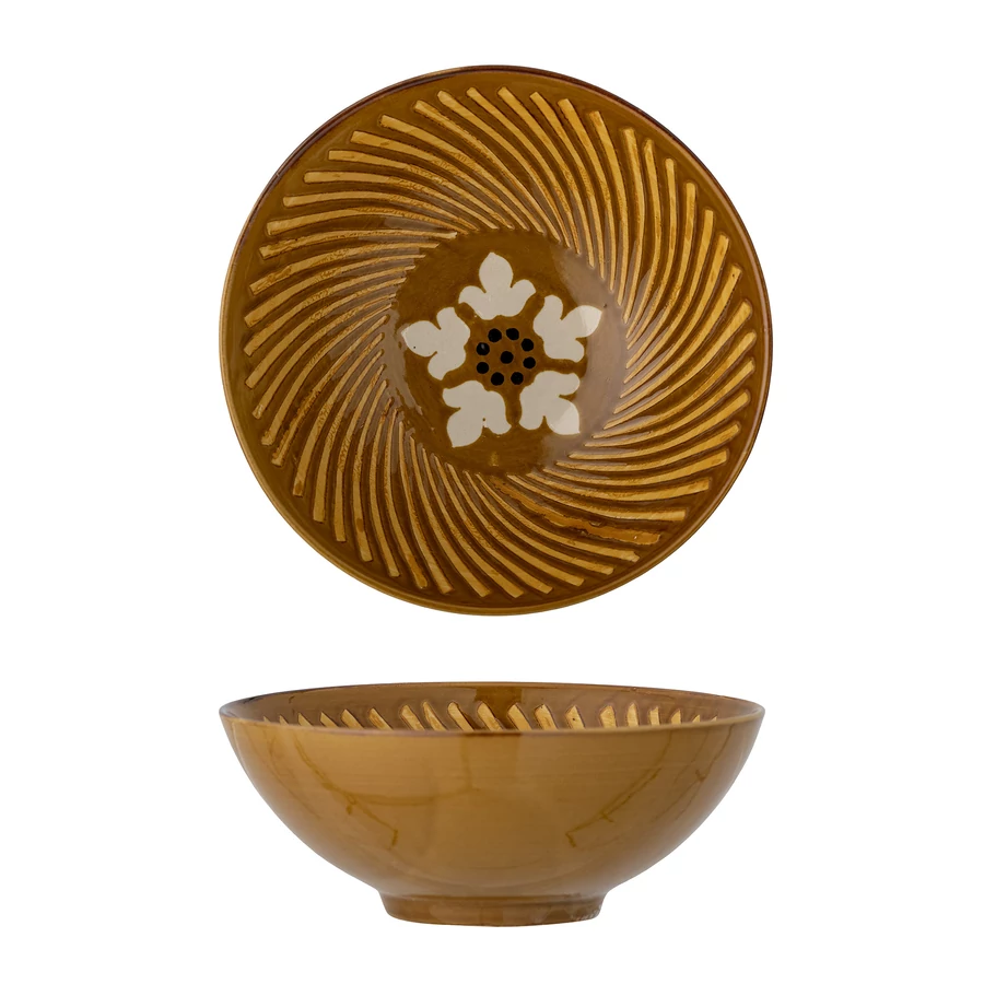 Barna mintás kerámia tál 6 db