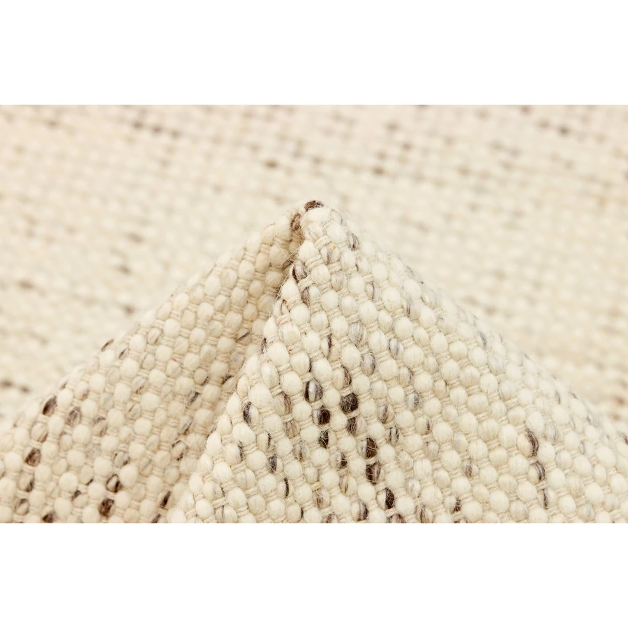 Barna és natúr prémium gyapjú szőnyeg 200x80 cm